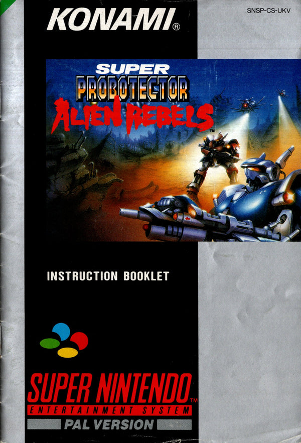 Manual - Super Probotector: Alien Rebels - SNES - Super Retro