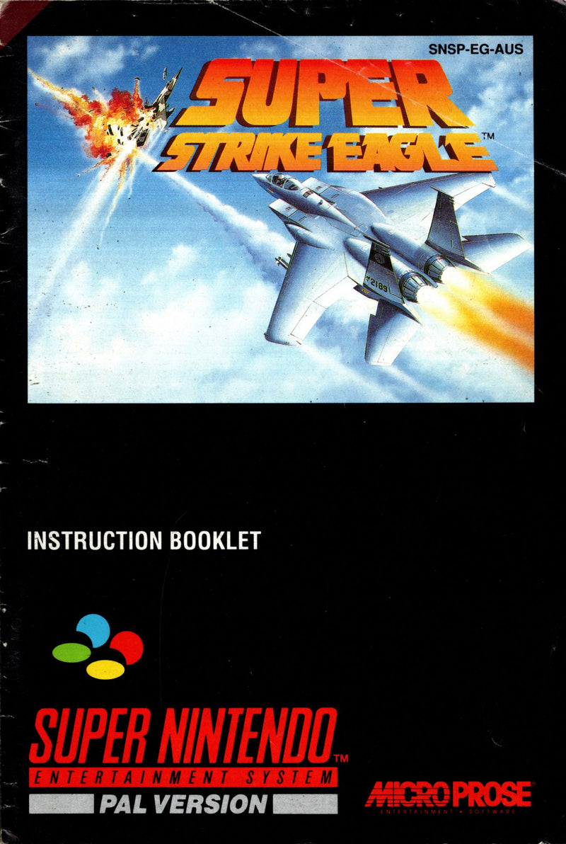 Manual - Super Strike Eagle - SNES - Super Retro