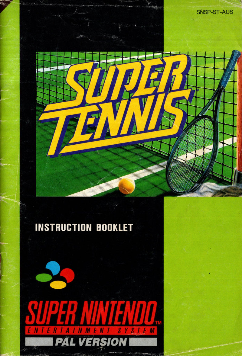 Manual - Super Tennis - SNES - Super Retro