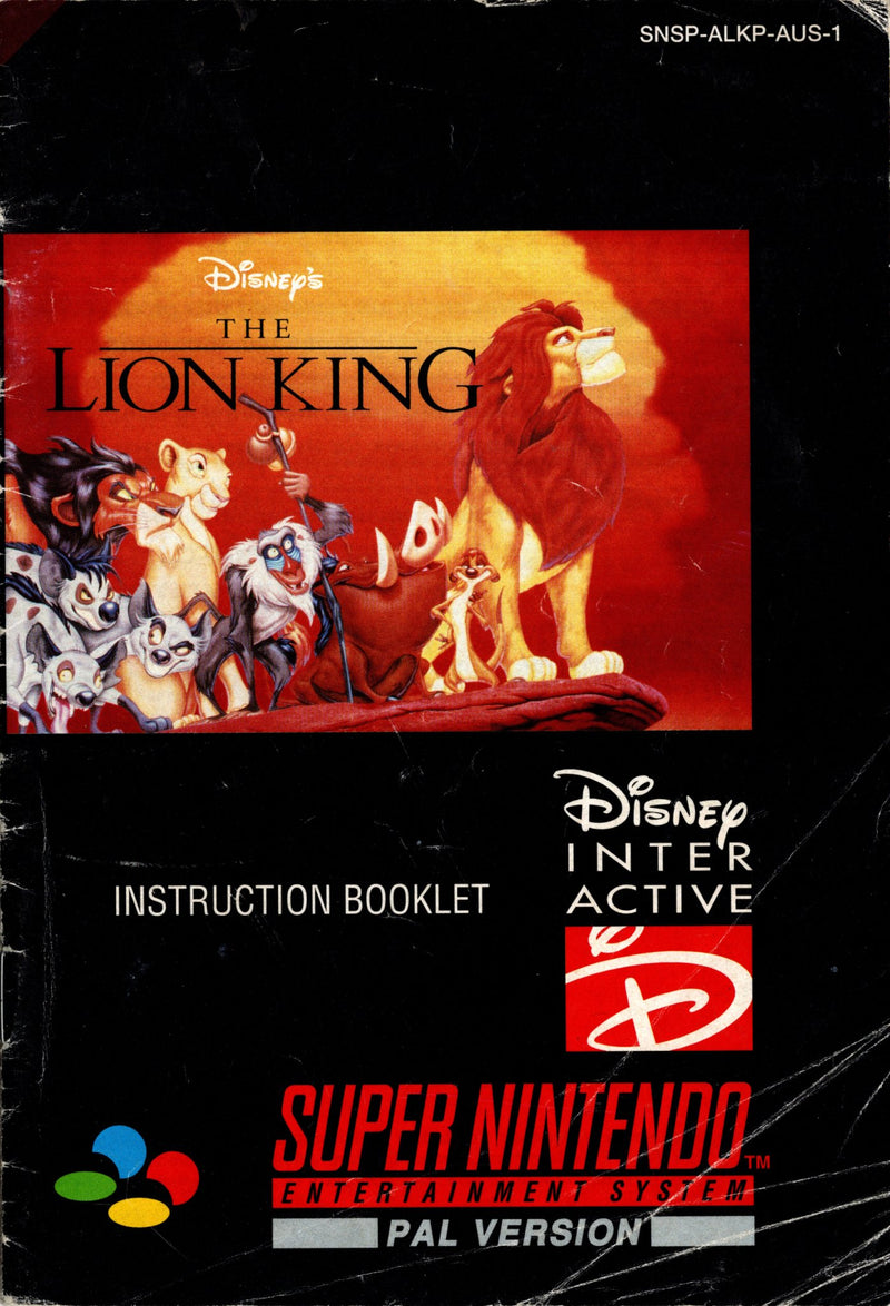 Manual - The Lion King - SNES - Super Retro