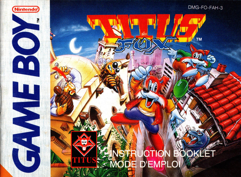 Manual - Titus Fox - Game Boy - Super Retro