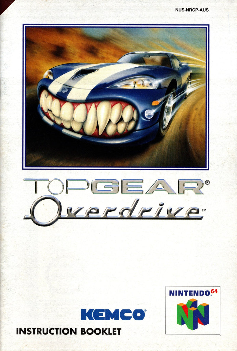 Manual - Top Gear Overdrive - N64 - Super Retro