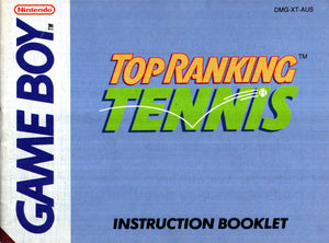 Manual - Top Ranking Tennis - Game Boy - Super Retro