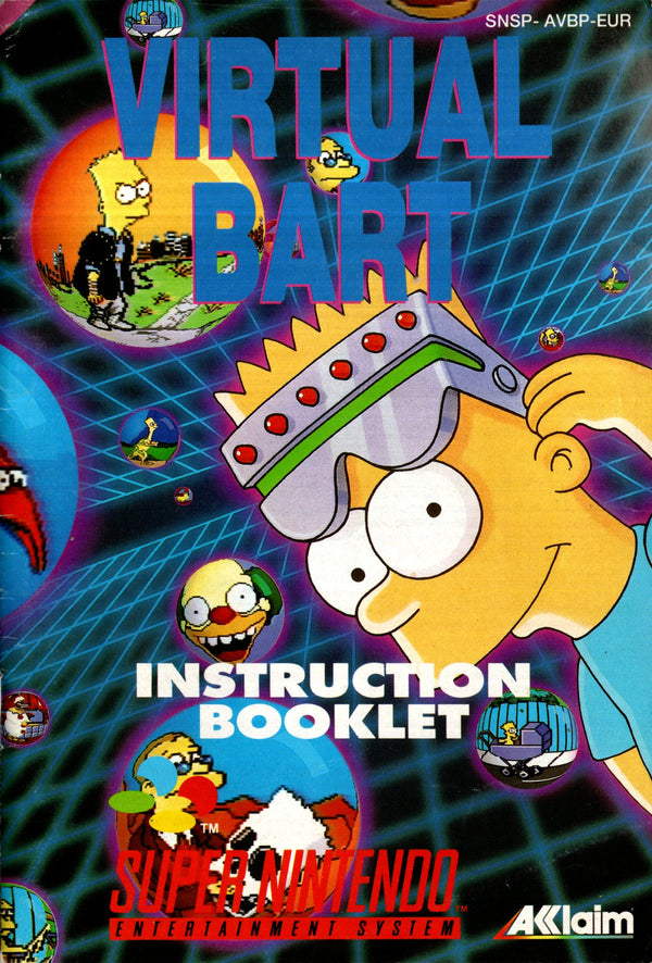 Manual - Virtual Bart - SNES - Super Retro