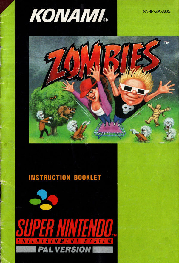 Manual - Zombies - SNES - Super Retro