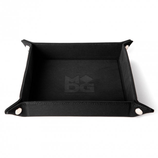 MDG Fold Up Velvet Dice Tray - Black - Super Retro