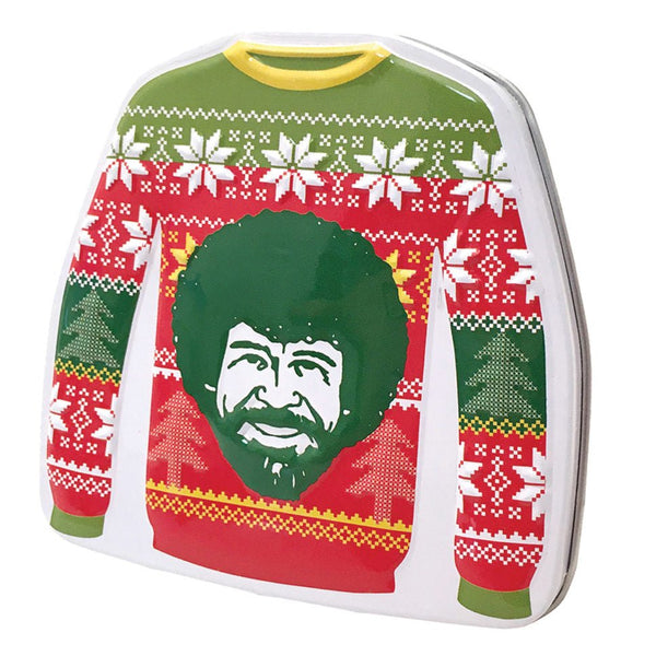 Merry Bob Ross Sweater Tin Candy - Super Retro