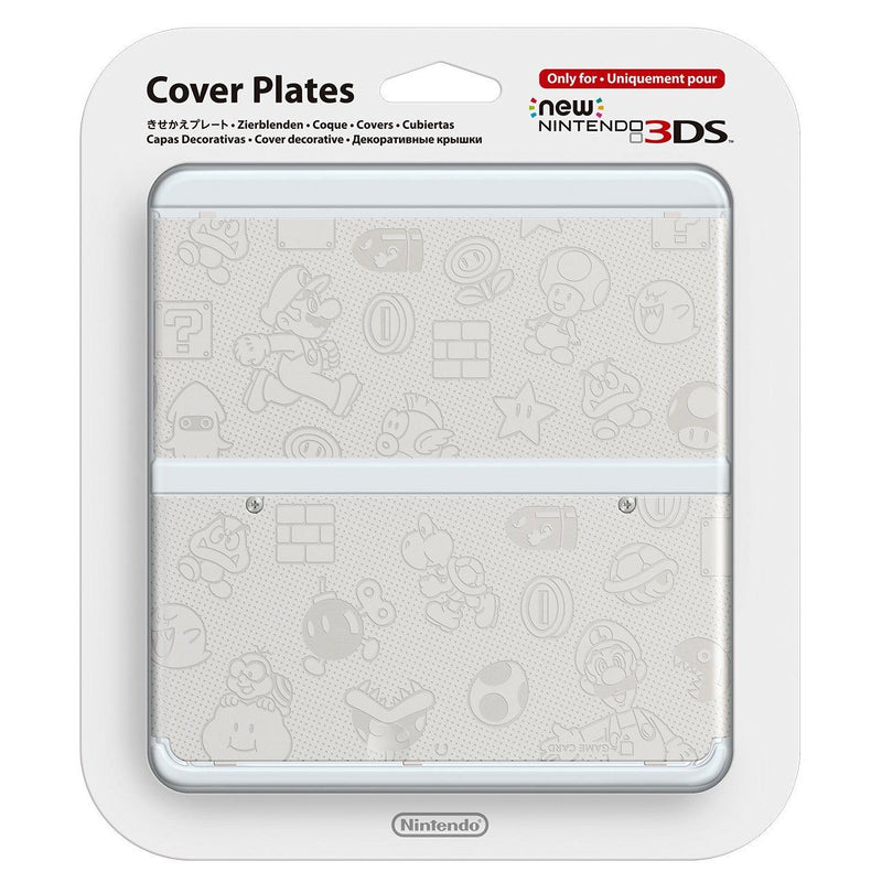 New Nintendo 3DS Cover Plates - White Super Mario - Super Retro