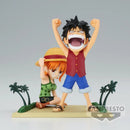 One Piece World Collectable Figure Log Stories - Monkey D. Luffy & Nami - Super Retro