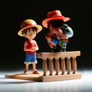 One Piece World Collectable Figure Log Stories - Monkey D. Luffy & Portgas D. Ace - Super Retro