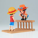 One Piece World Collectable Figure Log Stories - Monkey D. Luffy & Portgas D. Ace - Super Retro