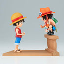 One Piece World Collectable Figure Log Stories - Monkey D. Luffy & Portgas D. Ace - Super Retro