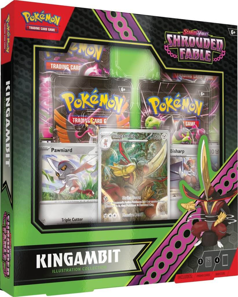 Pokemon TCG Scarlet & Violet 6.5 Shrouded Fable - Kingambit Illustration Collection - Super Retro