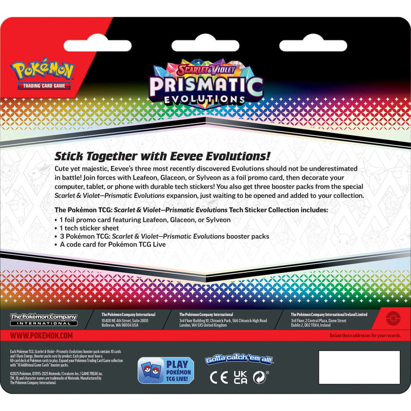 Pokemon TCG Scarlet & Violet 8.5 Prismatic Evolutions Glaceon Tech Sticker Blister - Super Retro