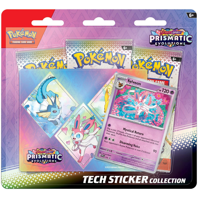 Pokemon TCG Scarlet & Violet 8.5 Prismatic Evolutions Sylveon Tech Sticker Blister - Super Retro