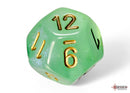 Polyhedral 7 - Die Set Borealis - Light Green/Gold - Super Retro