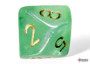 Polyhedral 7 - Die Set Borealis - Light Green/Gold - Super Retro