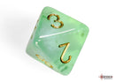 Polyhedral 7 - Die Set Borealis - Light Green/Gold - Super Retro