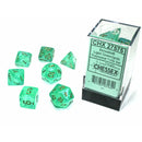 Polyhedral 7 - Die Set Borealis - Light Green/Gold - Super Retro