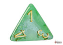 Polyhedral 7 - Die Set Borealis - Light Green/Gold - Super Retro