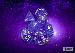 Polyhedral 7 - Die Set Borealis - Purple/White - Super Retro