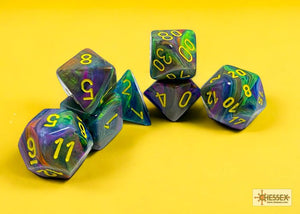 Polyhedral 7 - Die Set Festive - Rio/Yellow - Super Retro