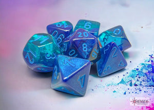 Polyhedral 7 - Die Set Gemini - Blue - Blue/Light Blue - Super Retro