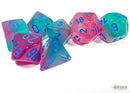 Polyhedral 7 - Die Set Gemini - Gel Green - Pink/Blue - Super Retro