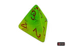 Polyhedral 7 - Die Set Gemini - Plasma Green - Teal/Orange - Super Retro