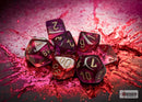 Polyhedral 7 - Die Set Gemini - Translucent Red - Violet/Gold - Super Retro