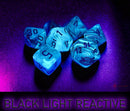 Polyhedral 7 - Die Set Ghostly Glow - Pink/Silver - Super Retro