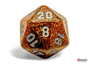 Polyhedral 7 - Die Set Glitter - Gold/Silver - Super Retro