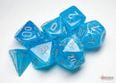 Polyhedral 7 - Die Set Luminary - Sky/Silver - Super Retro