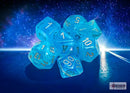 Polyhedral 7 - Die Set Luminary - Sky/Silver - Super Retro