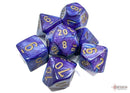 Polyhedral 7 - Die Set Lustrous - Purple/Gold - Super Retro