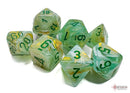 Polyhedral 7 - Die Set Marble - Green/Dark Green - Super Retro