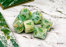Polyhedral 7 - Die Set Marble - Green/Dark Green - Super Retro