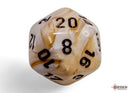 Polyhedral 7 - Die Set Marble - Ivory/Black - Super Retro