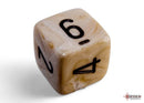 Polyhedral 7 - Die Set Marble - Ivory/Black - Super Retro