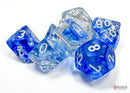 Polyhedral 7 - Die Set Nebula - Dark Blue/White - Super Retro