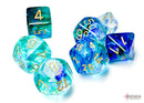 Polyhedral 7 - Die Set Nebula - Oceanic/Gold - Super Retro