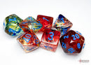 Polyhedral 7 - Die Set Nebula - Primary/Blue - Super Retro