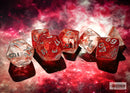 Polyhedral 7 - Die Set Nebula - Red/Silver - Super Retro