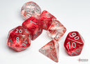 Polyhedral 7 - Die Set Nebula - Red/Silver - Super Retro