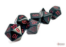 Polyhedral 7 - Die Set Opaque - Black/Red - Super Retro
