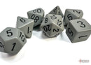 Polyhedral 7 - Die Set Opaque - Dark Grey/Black - Super Retro