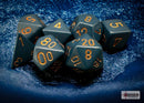 Polyhedral 7 - Die Set Opaque - Dusty Blue/Copper - Super Retro