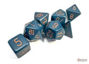 Polyhedral 7 - Die Set Opaque - Dusty Blue/Copper - Super Retro