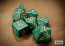 Polyhedral 7 - Die Set Opaque - Dusty Green/Copper - Super Retro