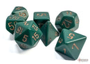 Polyhedral 7 - Die Set Opaque - Dusty Green/Copper - Super Retro
